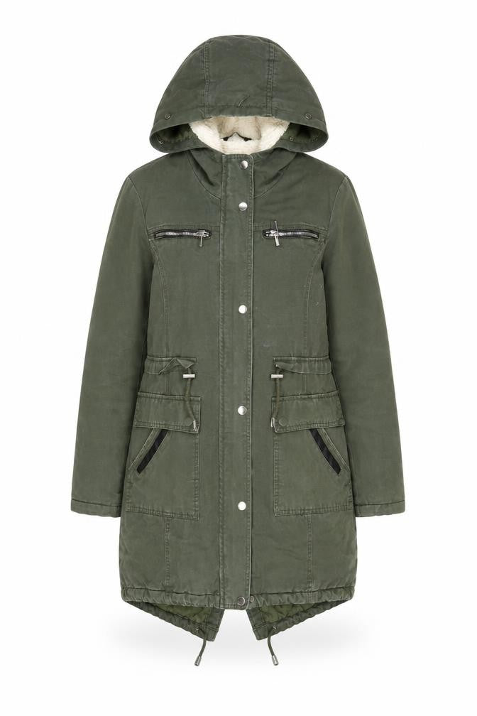 Womens UK Size 8 Select Green Parka Coat