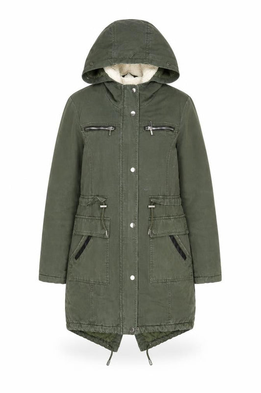 Womens UK Size 8 Select Green Parka Coat