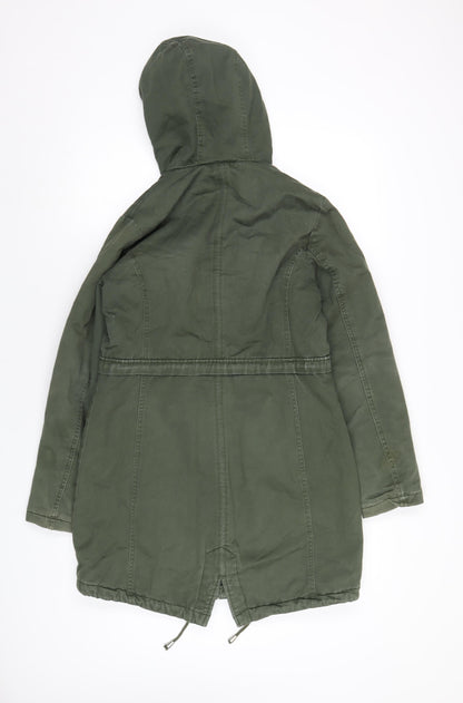 Womens UK Size 8 Select Green Parka Coat