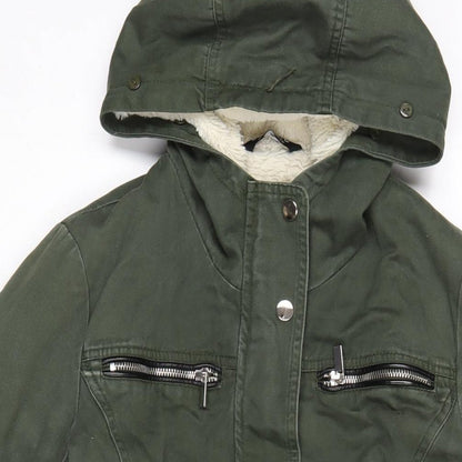 Womens UK Size 8 Select Green Parka Coat