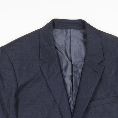 Autograph Mens Blue Polyamide Jacket Blazer Size 42 Regular