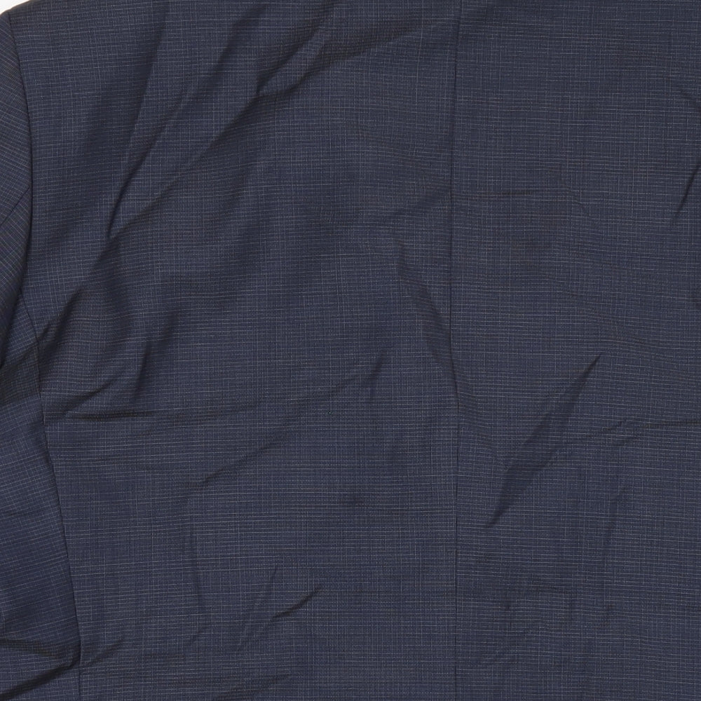 Autograph Mens Blue Polyamide Jacket Blazer Size 42 Regular