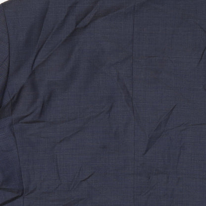 Autograph Mens Blue Polyamide Jacket Blazer Size 42 Regular