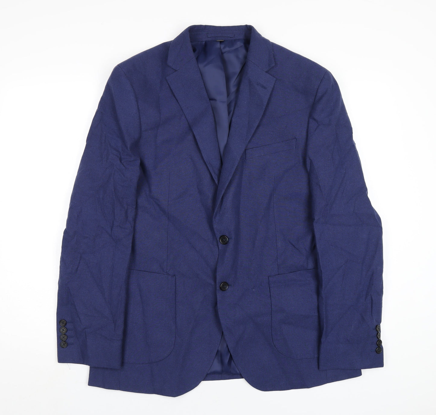 Mens UK Size 40 Marks and Spencer Regular Blue Suit Tuxedo