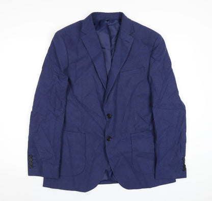 Mens UK Size 40 Marks and Spencer Regular Blue Suit Tuxedo
