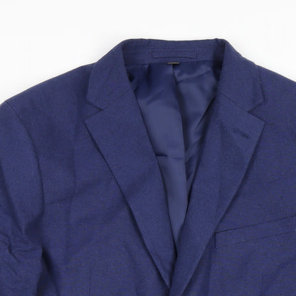 Mens UK Size 40 Marks and Spencer Regular Blue Suit Tuxedo