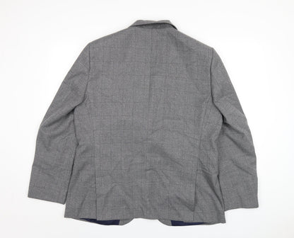 Marks and Spencer Mens Grey Polyester Jacket Blazer Size 44 Regular
