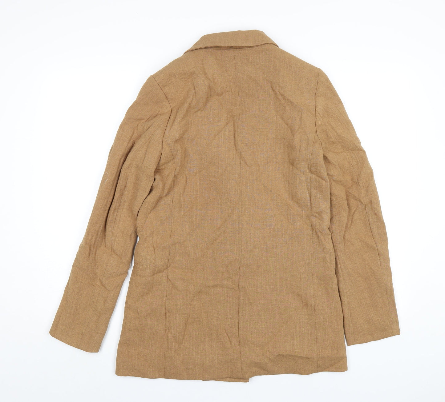 H&M Womens Brown Jacket Blazer Size 8 Button