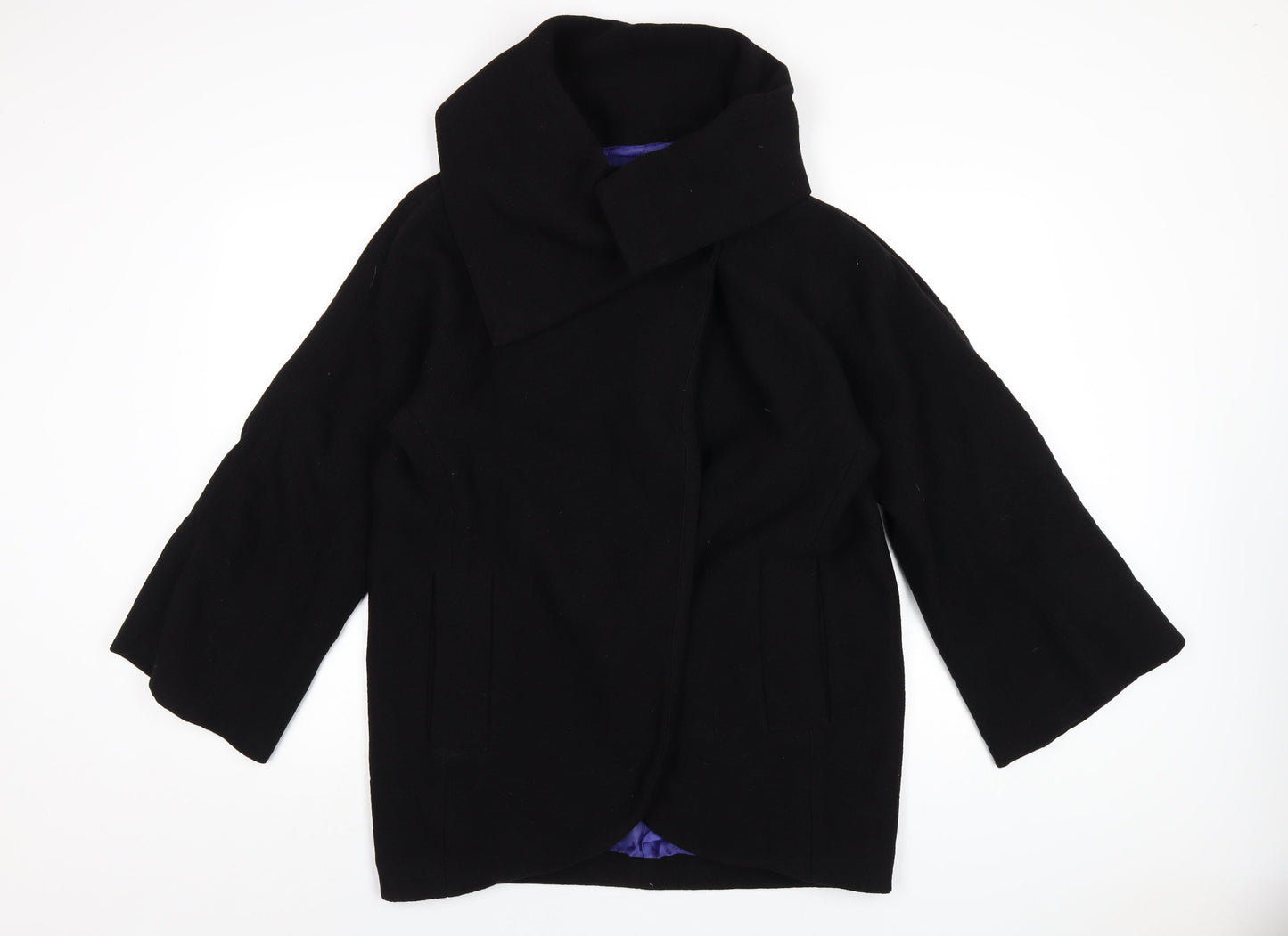Womens UK Size 10 French Connection Black Pea Coat