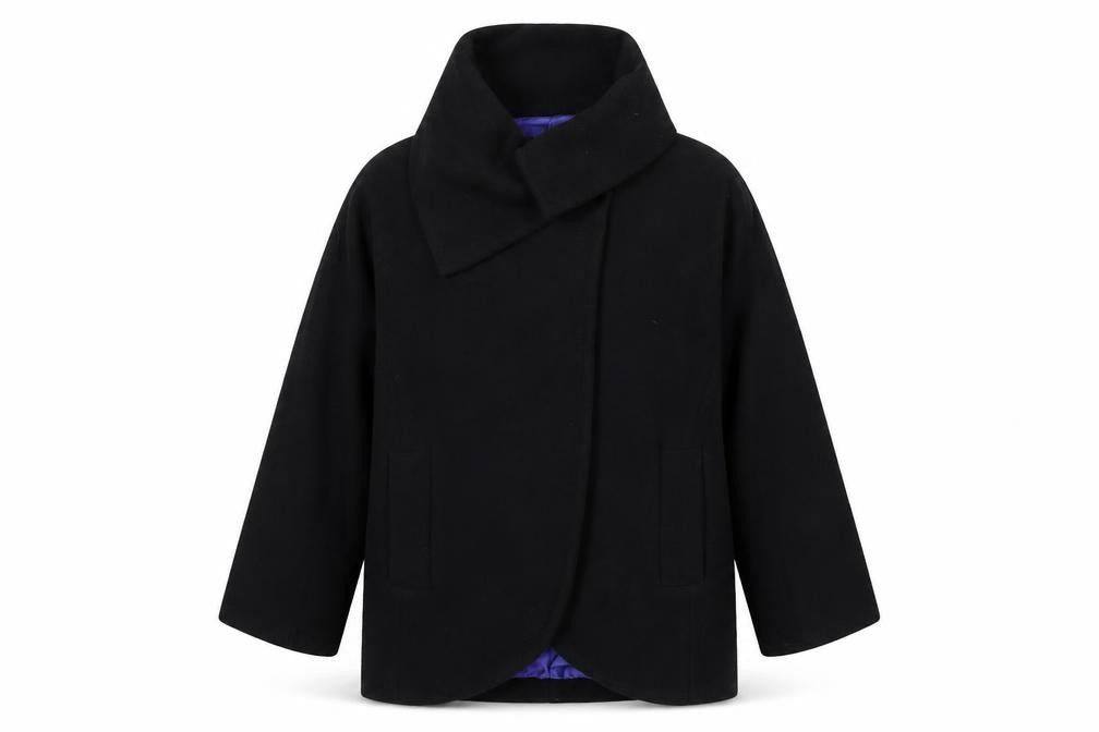 Womens UK Size 10 French Connection Black Pea Coat