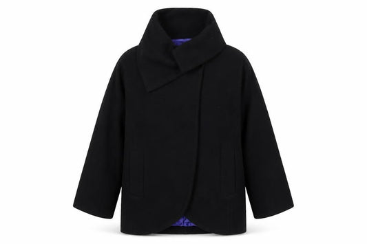 Womens UK Size 10 French Connection Black Pea Coat