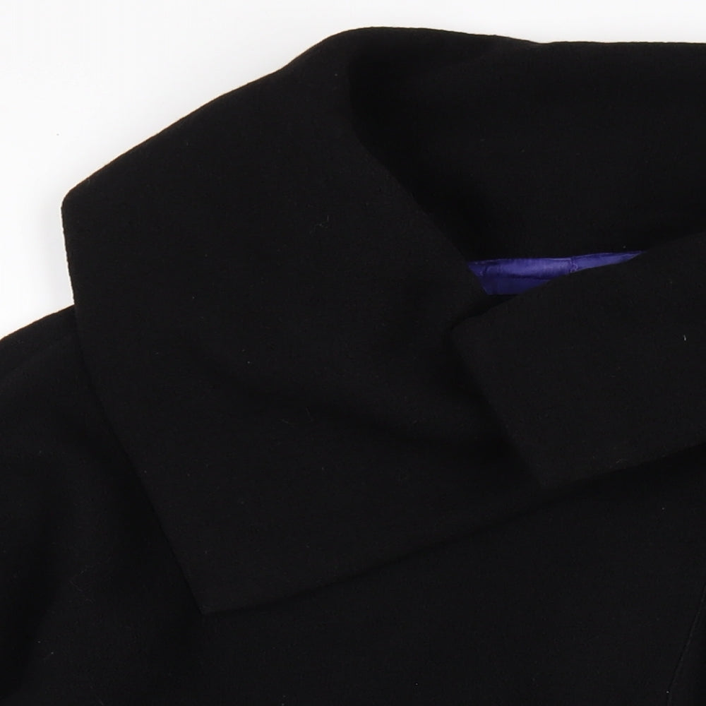 Womens UK Size 10 French Connection Black Pea Coat