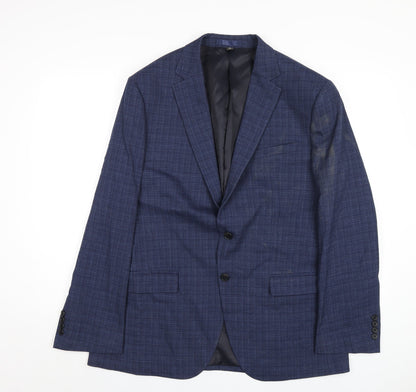 Mens UK Size 42 Marks and Spencer Regular Blue Suit Jacket