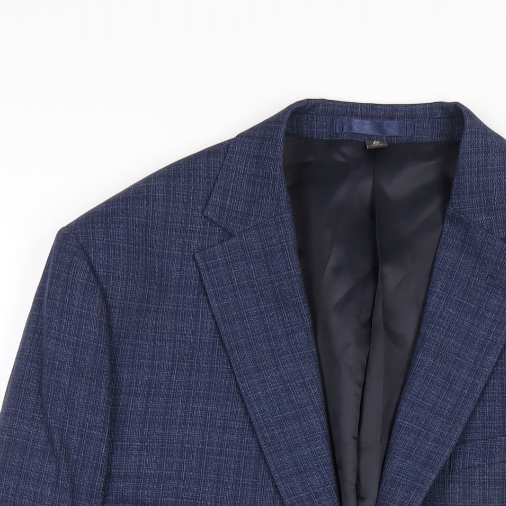 Mens UK Size 42 Marks and Spencer Regular Blue Suit Jacket