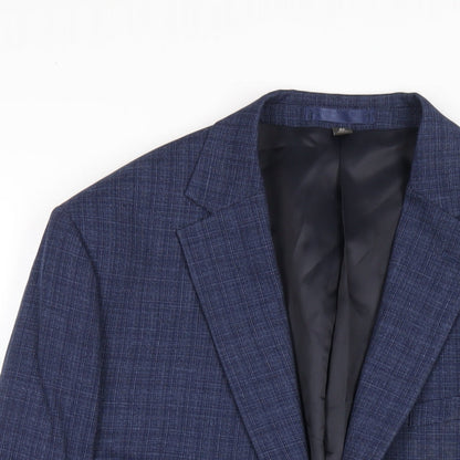Mens UK Size 42 Marks and Spencer Regular Blue Suit Jacket