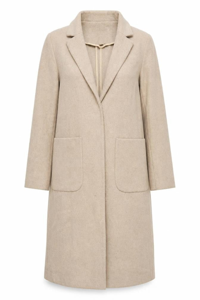 Womens UK Size 8 Topshop Beige Overcoat