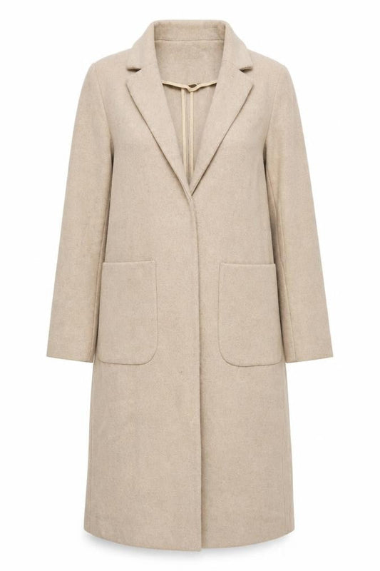 Womens UK Size 8 Topshop Beige Overcoat