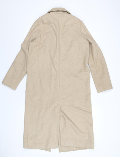 Womens UK Size 8 Topshop Beige Overcoat