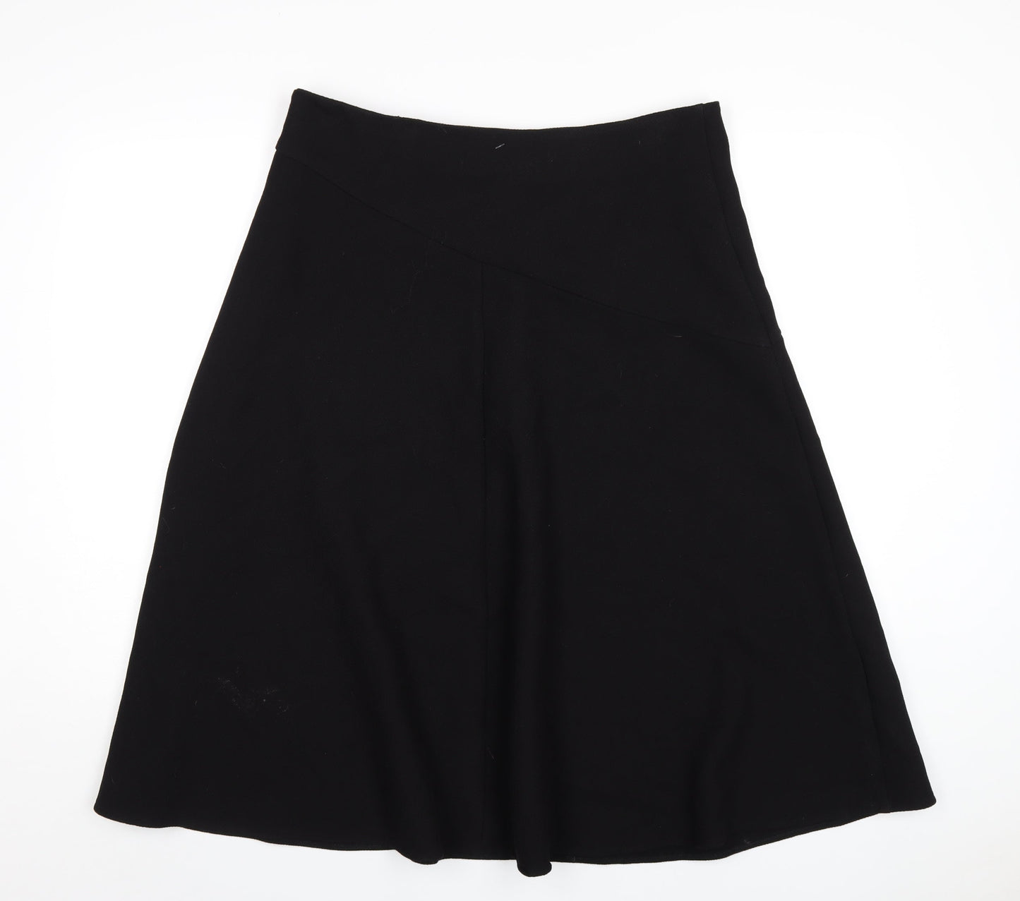CC Womens Black Polyester A-Line Skirt Size 14 Zip