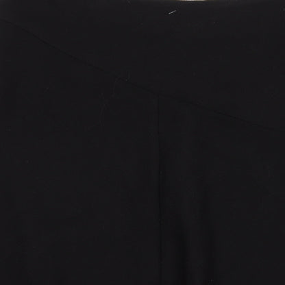 CC Womens Black Polyester A-Line Skirt Size 14 Zip