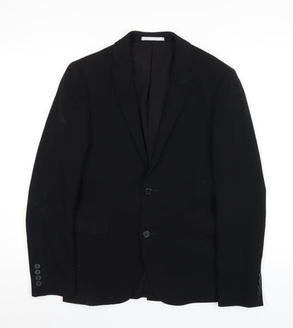 Mens UK Size 36 OneSix5ive Regular Black Suit Jacket