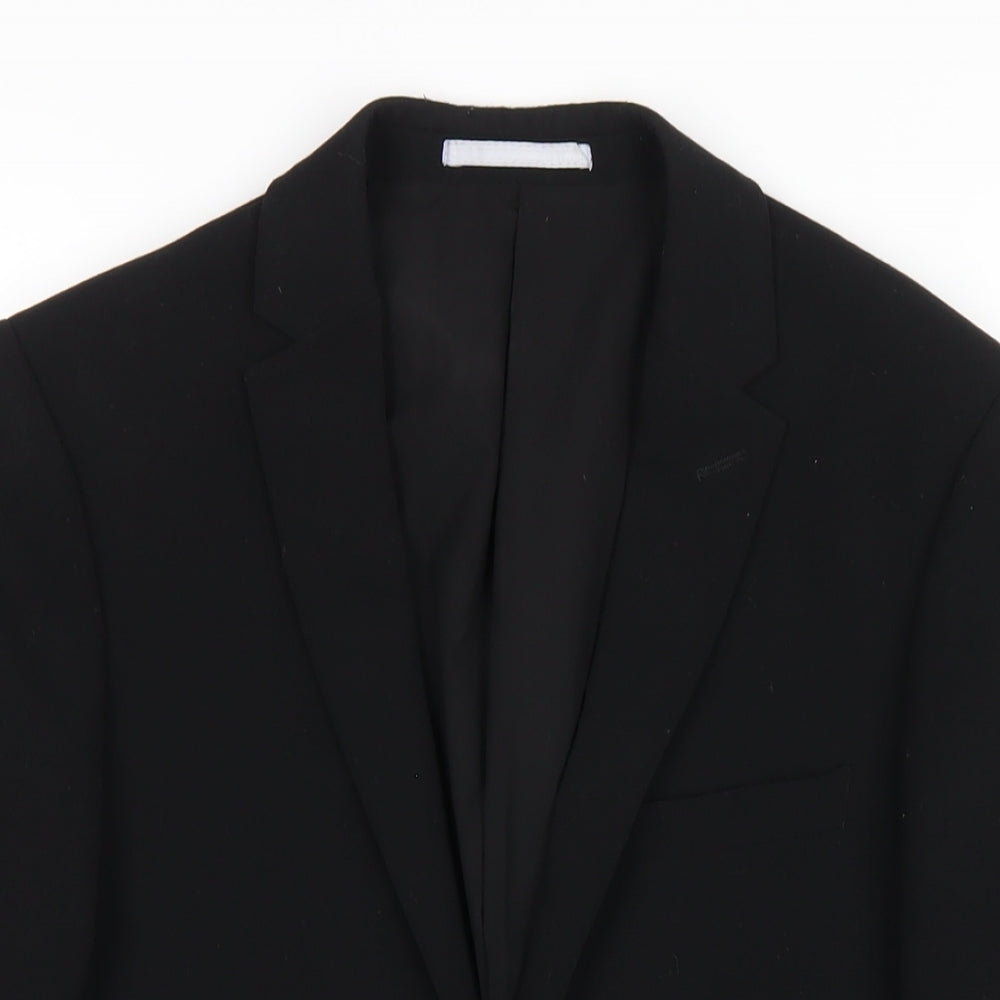 Mens UK Size 36 OneSix5ive Regular Black Suit Jacket