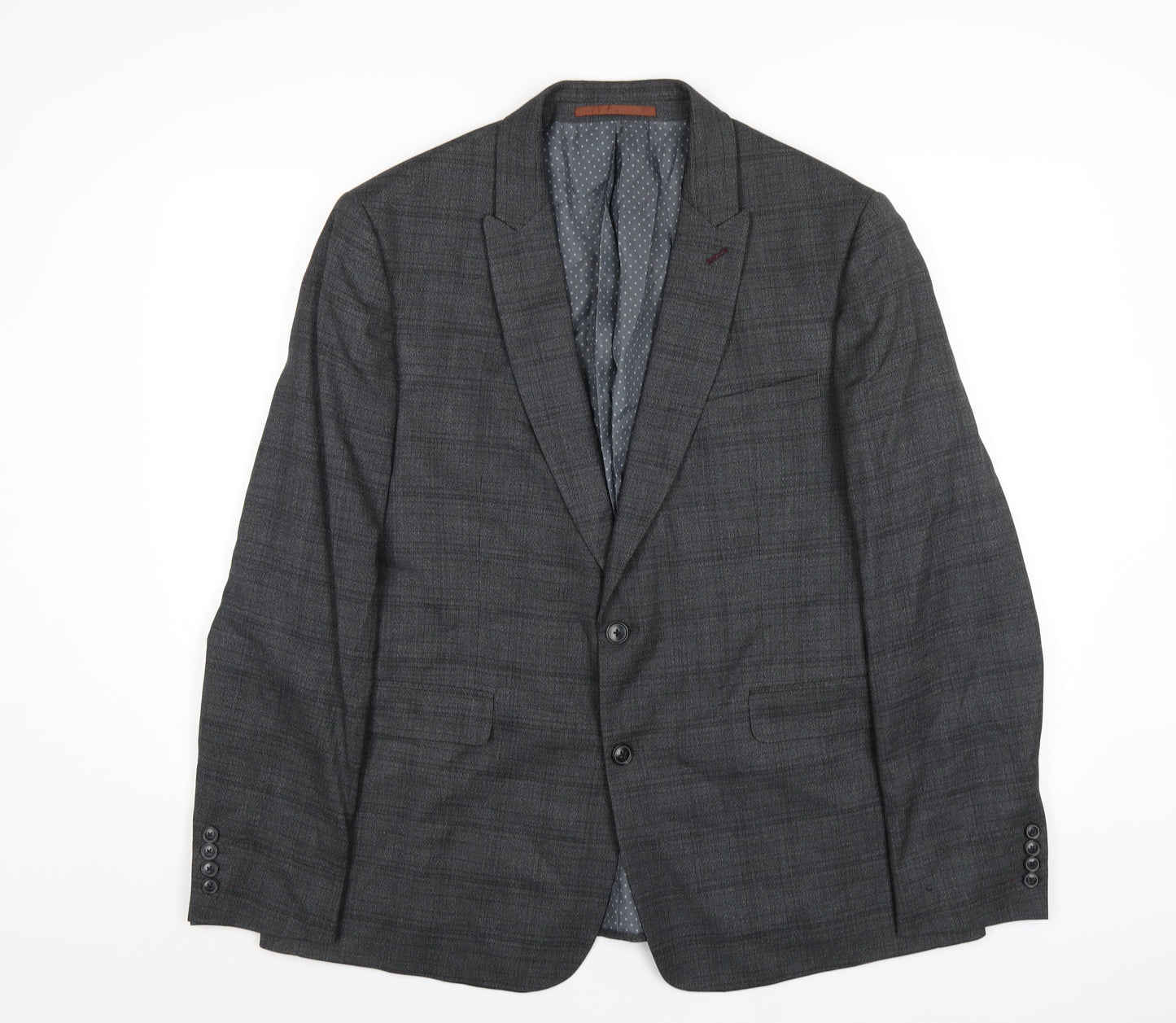 Mens UK Size 46 Burton Regular Grey Suit Jacket