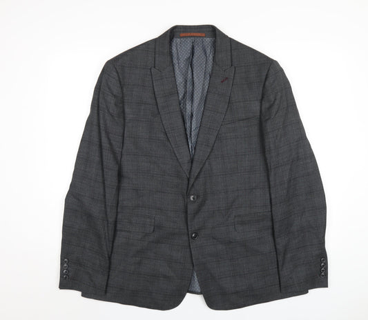 Mens UK Size 46 Burton Regular Grey Suit Jacket
