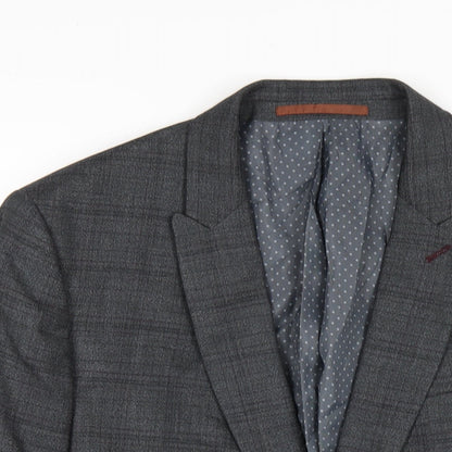 Mens UK Size 46 Burton Regular Grey Suit Jacket