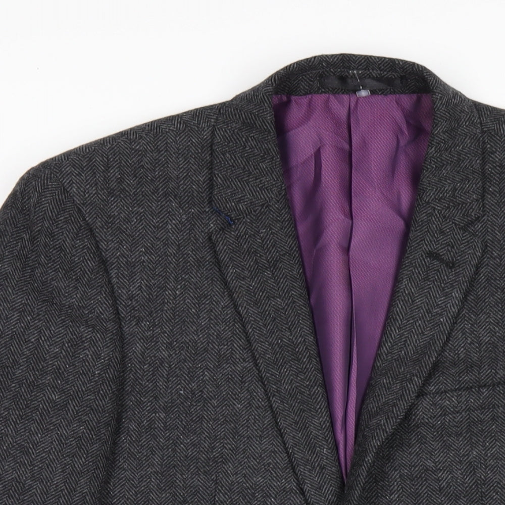 Mens UK Size 36 Fellini Regular Grey Suit Jacket