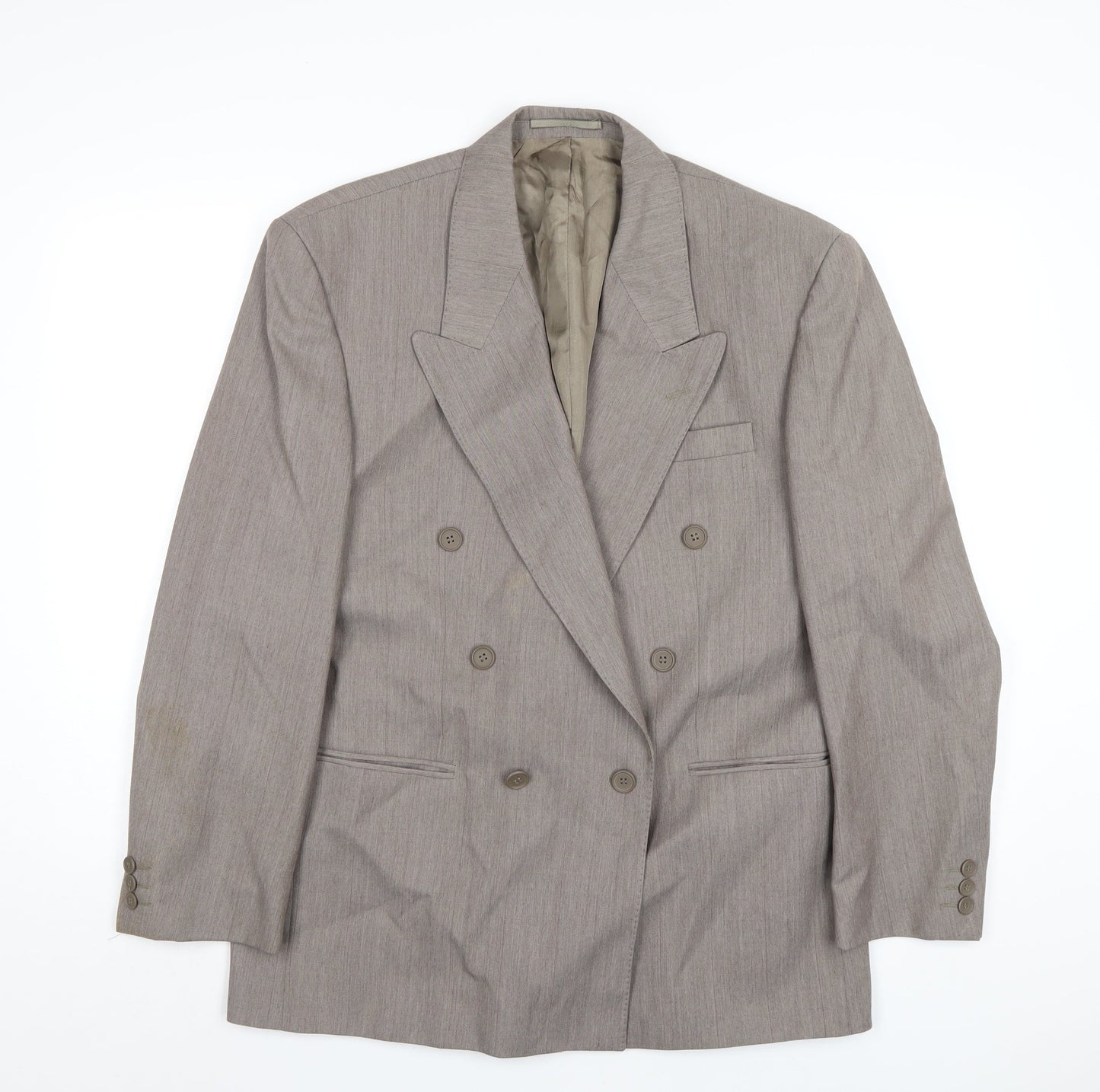 Mens UK Size 40 Hector James Regular Beige Suit Jacket