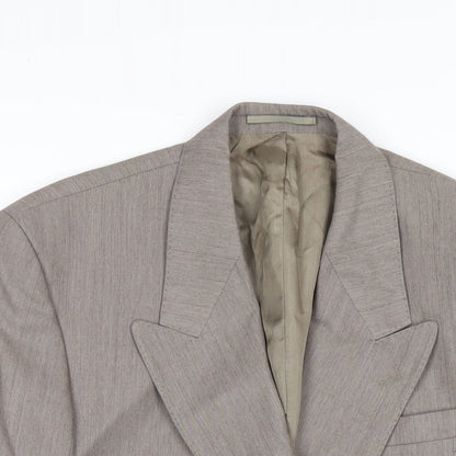 Mens UK Size 40 Hector James Regular Beige Suit Jacket