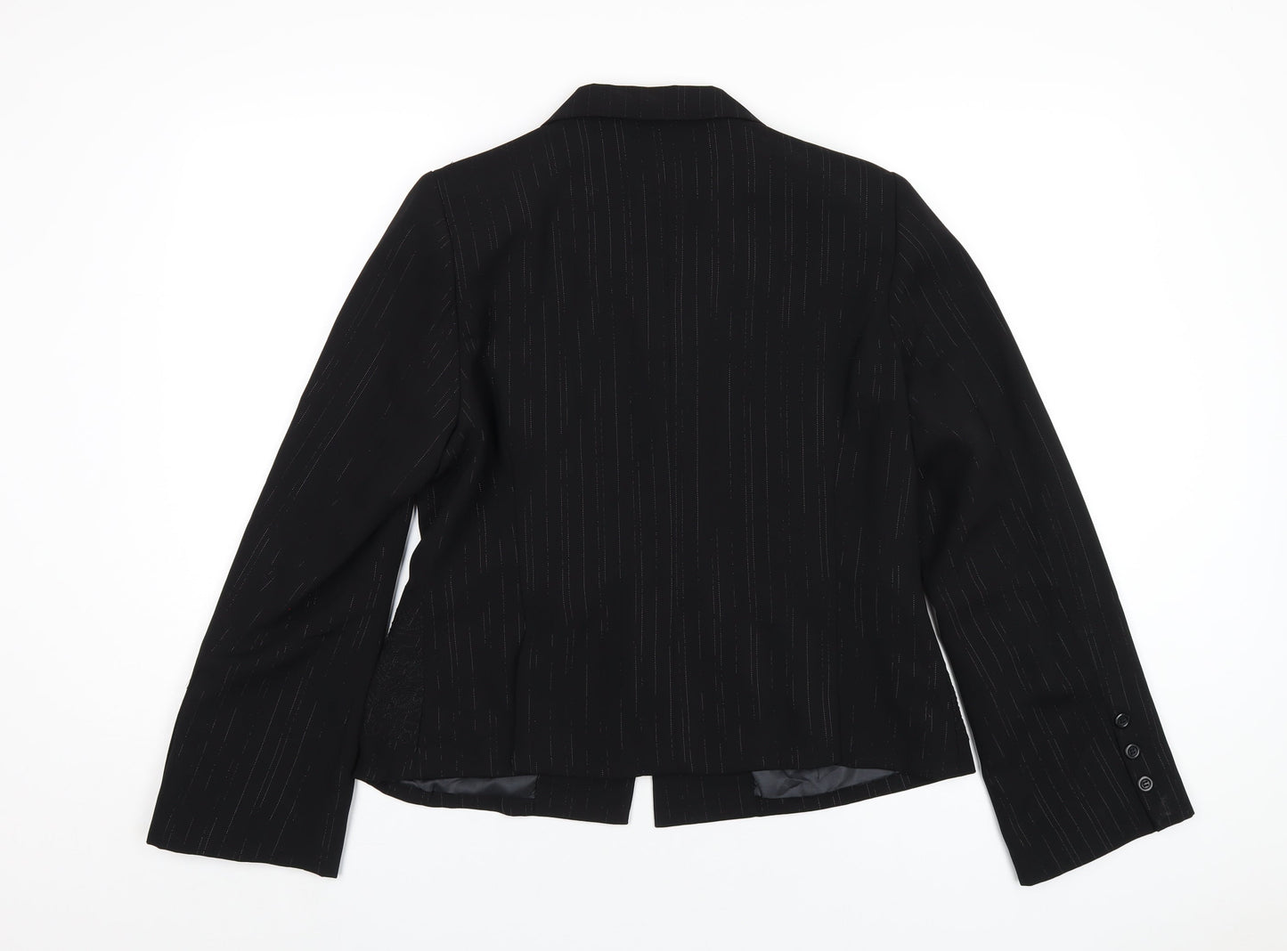 FRANSA Womens Black Polyester Jacket Blazer Size XL