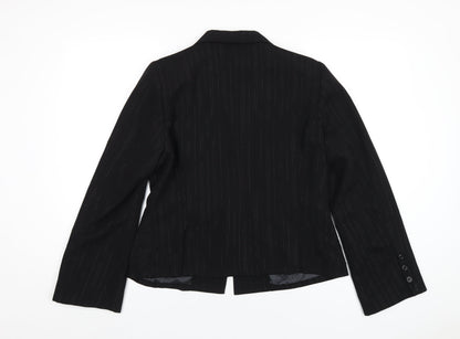 FRANSA Womens Black Polyester Jacket Blazer Size XL