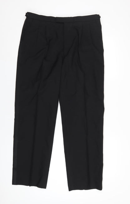 Mens UK Size 38 The Label Regular Black Suit Tuxedo