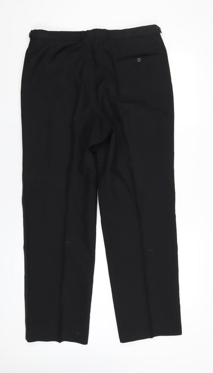 Mens UK Size 38 The Label Regular Black Suit Tuxedo