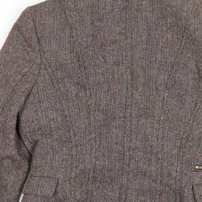 H&M Womens Multicoloured Geometric Jacket Blazer Size 10 Snap