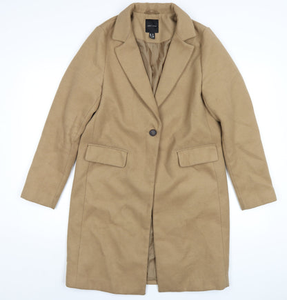 Womens UK Size 10 New Look Beige Overcoat