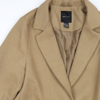 Womens UK Size 10 New Look Beige Overcoat