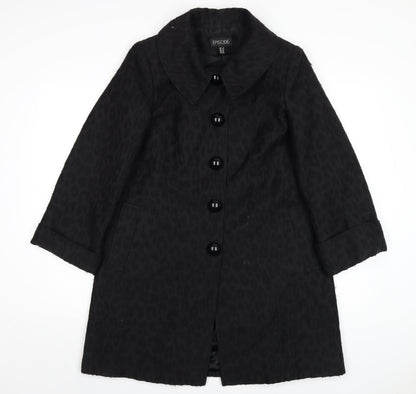 Womens UK Size 10 Episode Black Overcoat