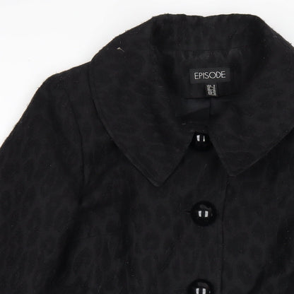 Womens UK Size 10 Episode Black Overcoat