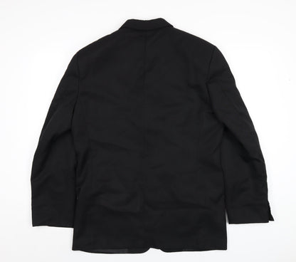 Mens UK Size 38 Savatini Regular Black Suit Jacket