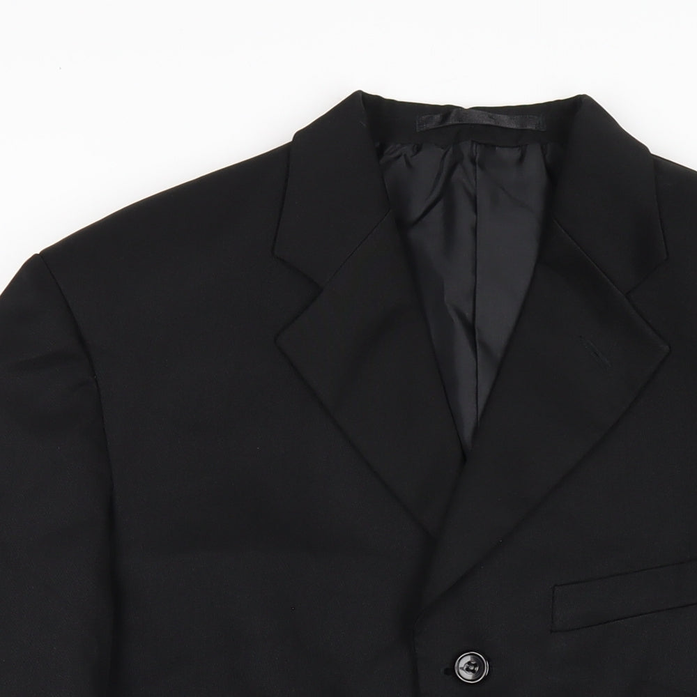 Mens UK Size 38 Savatini Regular Black Suit Jacket