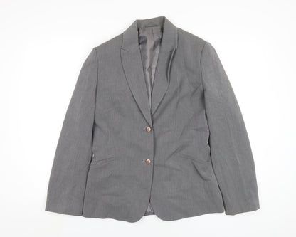 NEXT Womens Grey Polyester Jacket Blazer Size 10