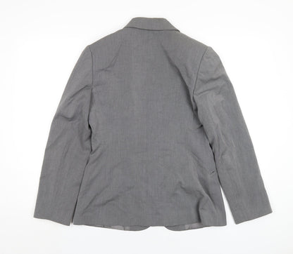 NEXT Womens Grey Polyester Jacket Blazer Size 10