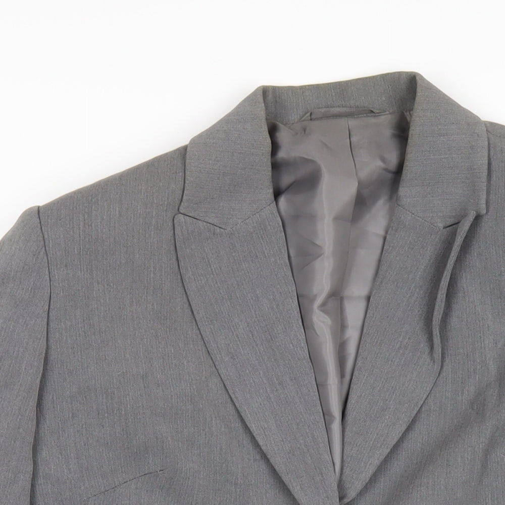 NEXT Womens Grey Polyester Jacket Blazer Size 10