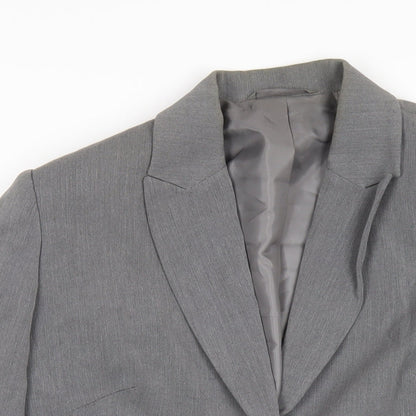 NEXT Womens Grey Polyester Jacket Blazer Size 10