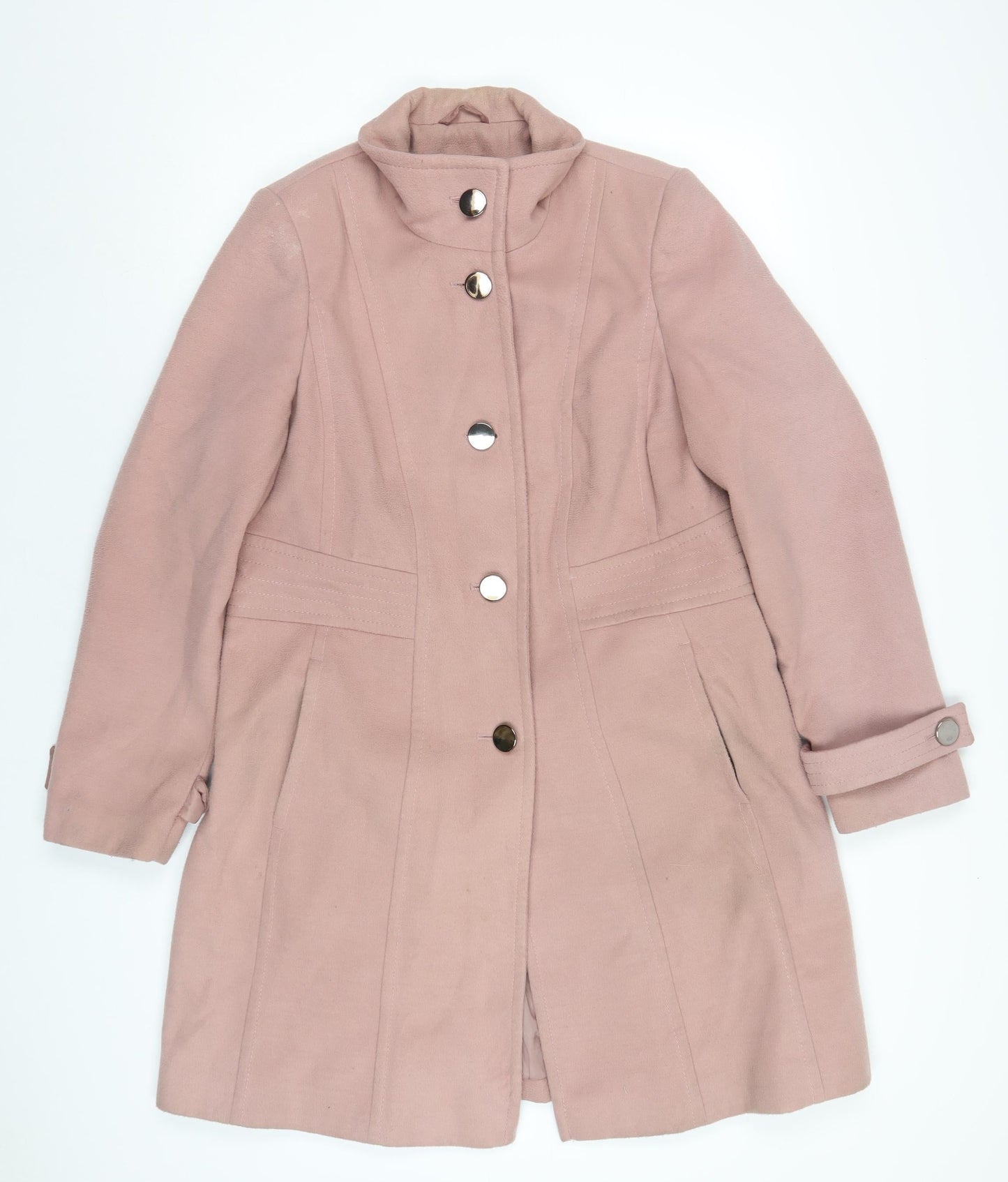 Womens UK Size 14 Marks and Spencer Pink Overcoat