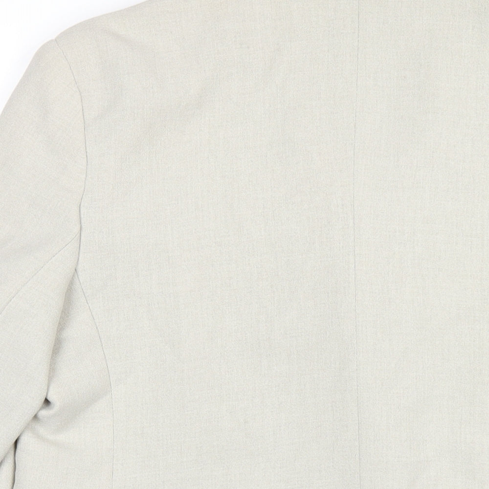 Klass Womens Beige Polyester Jacket Blazer Size 14