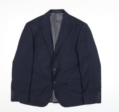 Mens UK Size 40 Marks and Spencer Regular Blue Suit Jacket